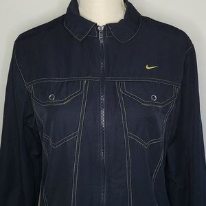 NIKE ▪︎ GIRL'S NAVY BLUE LIGHTWEIGHT JACKET ▪︎ SIZE L (12-14)